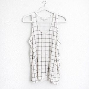 Allison Izu Grid Print Tank Top XS